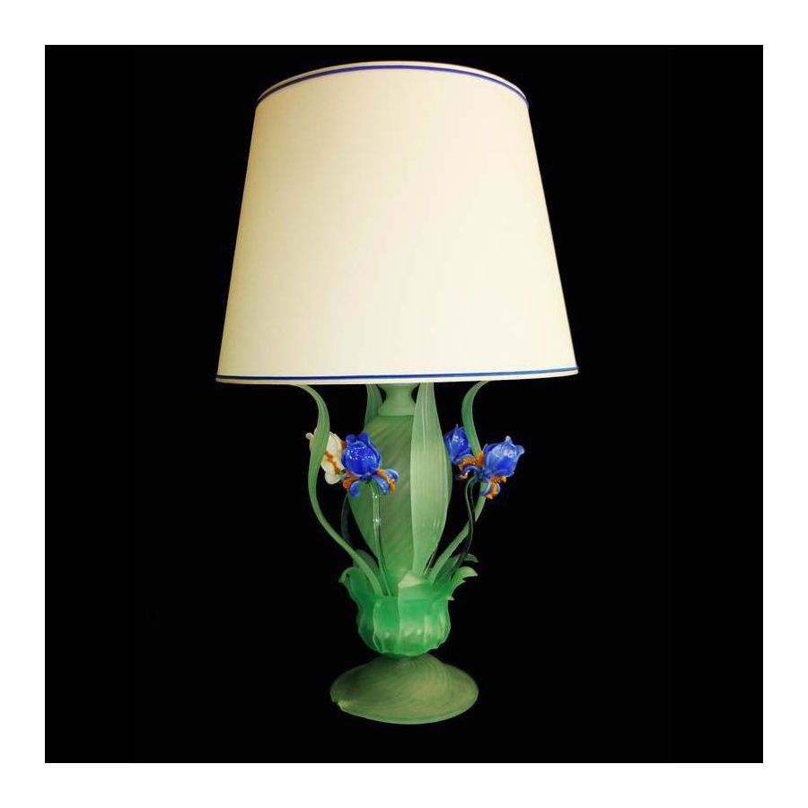 Lampada da tavolo in vetro di Murano Iris