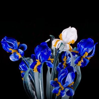 Lampada da tavolo-Vaso Bouquet Iris  - 2