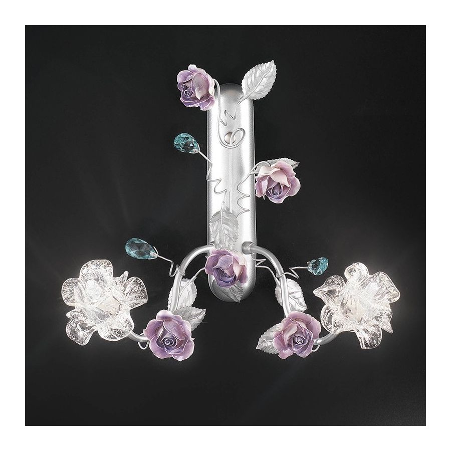 Rose - Lámpara de cristal de Murano