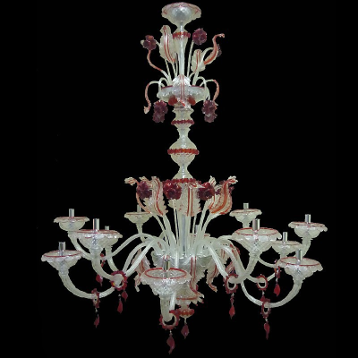 Lampadario in vetro di Murano
