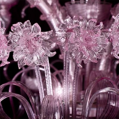 Pink Rezzonico - Murano glass chandelier