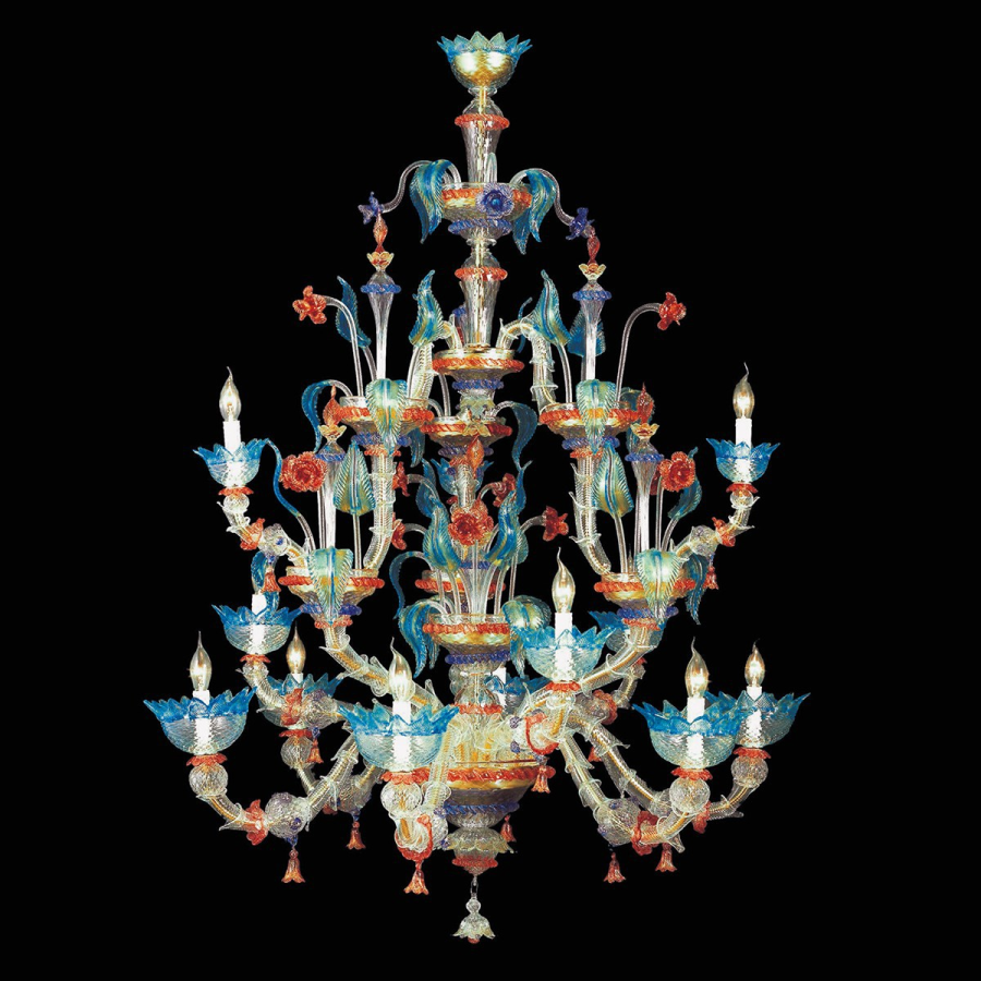 Lampadario in vetro di Murano Lampadario in vetro di Murano