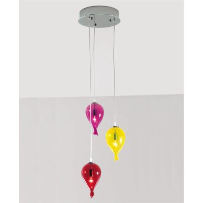 Murano Ballons – Kronleuchter aus Muranoglas, 3 Luftballon mit Licht