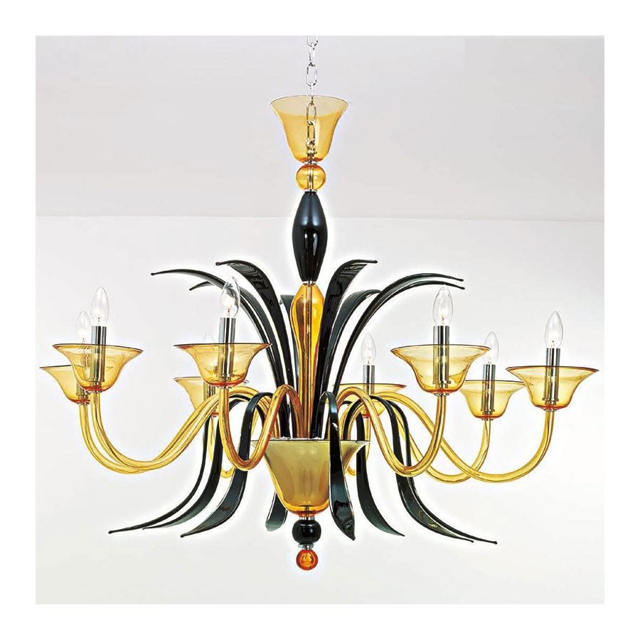 Gabbiano - Murano glass chandelier 8 lights