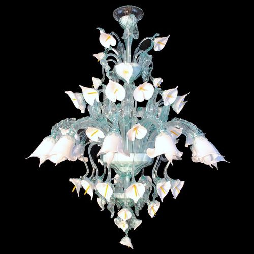 Lámpara de mesa florero en cristal de Murano Iris