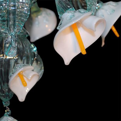 Calla flowers - Murano glass chandelier