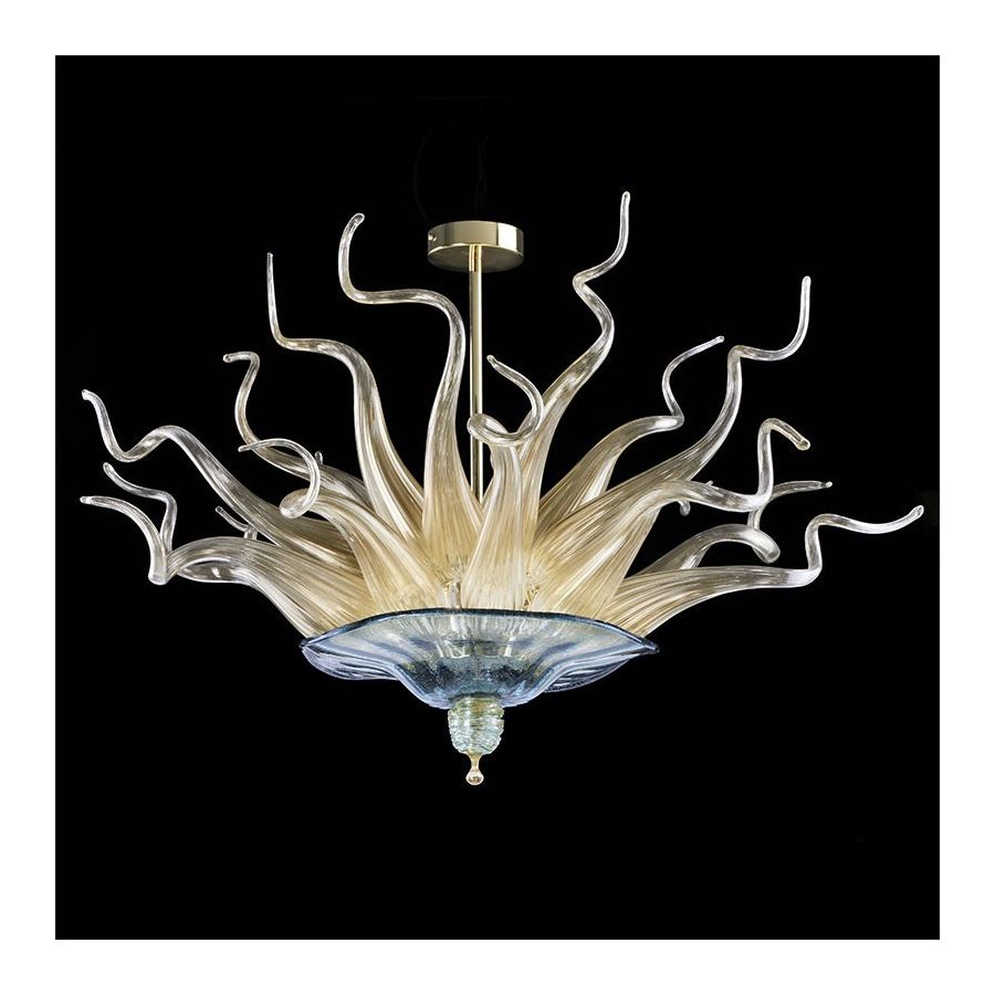 Euryale - Lámpara de techo de cristal de Murano con 6 luces