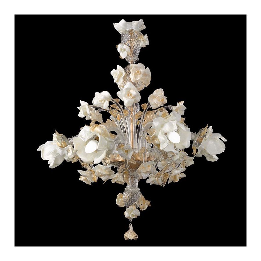 Biancarosa - Murano glass chandelier
