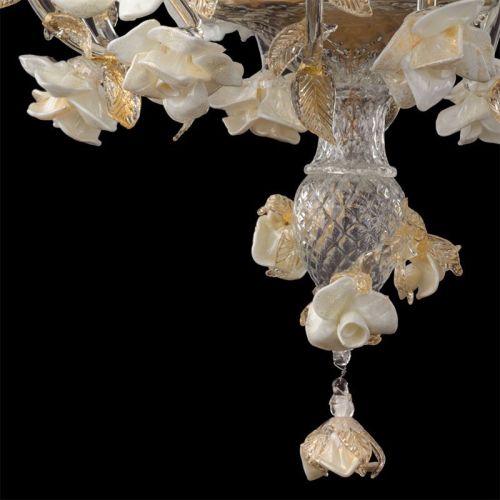 Biancarosa - Lampadario in vetro di Murano