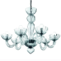 La Fenice - Murano chandelier 8 lights Crystal Polychrome Red led