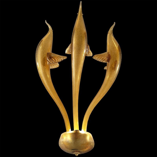 Table ronde en verre de Murano 900