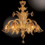 Mocenigo - Lampadario di Murano 12 luci Trasp. Policromo