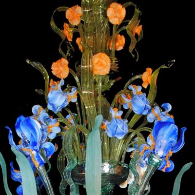 Iris Van Gogh 28 - Lustre en verre de Murano