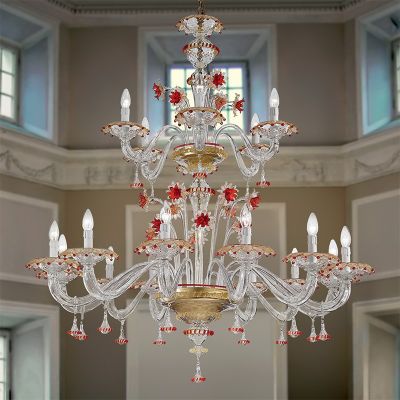 Modern Murano glass chandelier Vignole