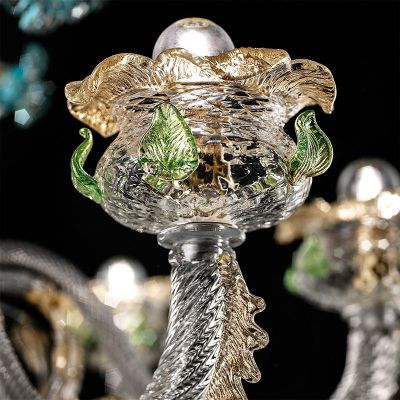 Sigfrido - Murano glas Kronleuchter 8 Leuchten