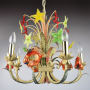 Accademia - Murano chandelier black with 6 lights
