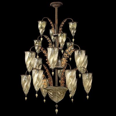 Casanova - Antiguo Rezzonico - Lámpara de cristal de Murano 8 luces