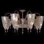 Lámpara de cristal de Murano Antiguo Rezzonico Rubini 9 luces