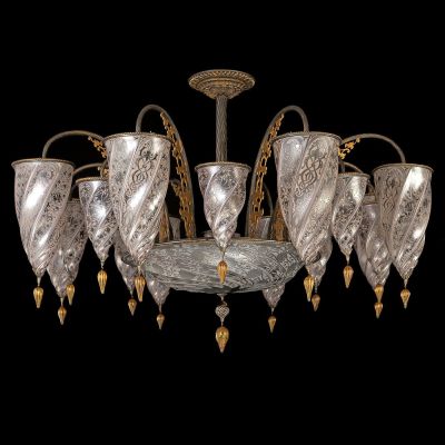 San Patrizio - Murano glass chandelier Old Rezzonico Luxury