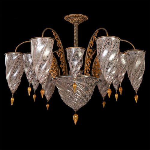 Santa Margherita - Lustre en verre de Murano Ancien Rezzonico