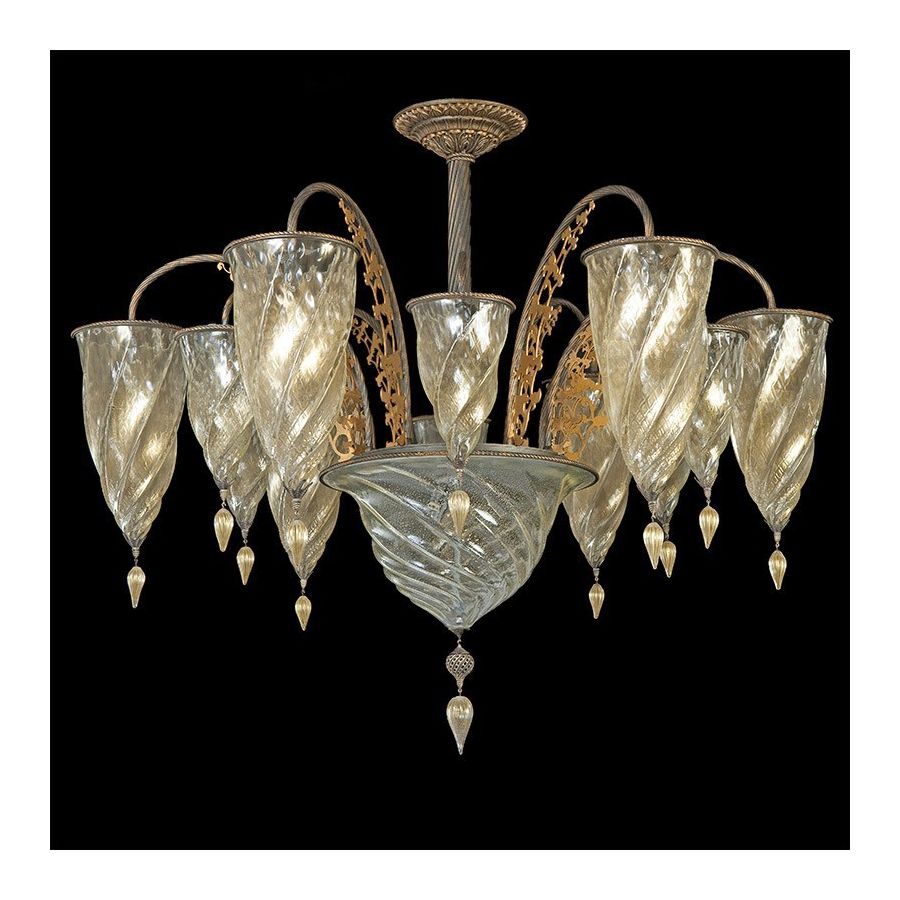 Medina Oro - Lámpara de cristal de Murano