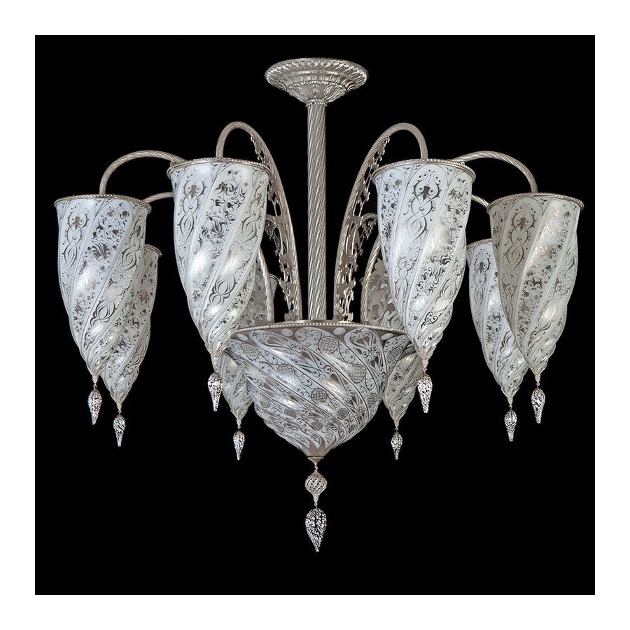 Palmira - Lámpara de cristal de Murano