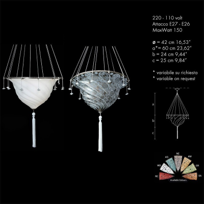Esfahan - Murano Glas Deckenleuchte