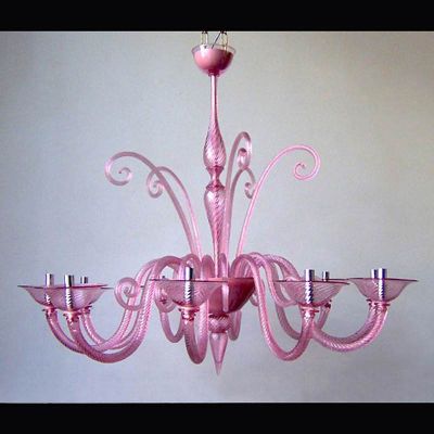 Panthère rose - Lustre en verre de Murano