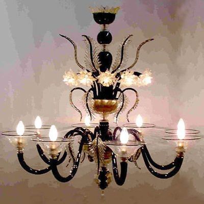 Corallo Rosso - Murano glass chandelier Modern