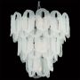Aqua - Murano chandelier 5 lights White Gold