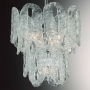 Aqua - Lampadario di Murano 3 luci Bianco Oro