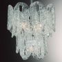 Aqua - Murano chandelier 3 lights White Gold