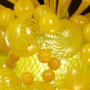 Aqua - Lampadario di Murano 8 luci a cesta trasp. oro