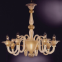 Serenella - Lampadario di Murano 9 luci Trasp. Azzurro cielo