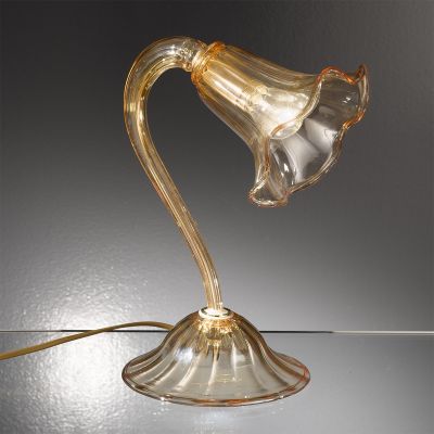 Calipso - Lámpara de cristal de Murano ámbar con 6 luces