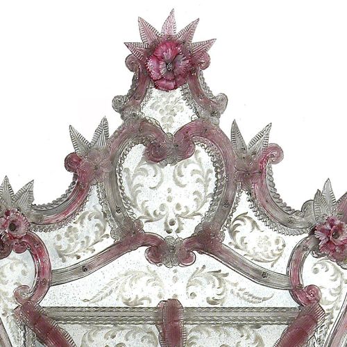 Garden of pink roses - Murano glass chandelier